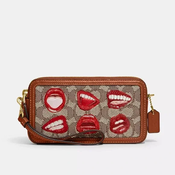 💋NWT💋 Coach X Tom Wesselmann Kira Crossbody Bag in Signature Textile Jacquard - Picture 1 of 5